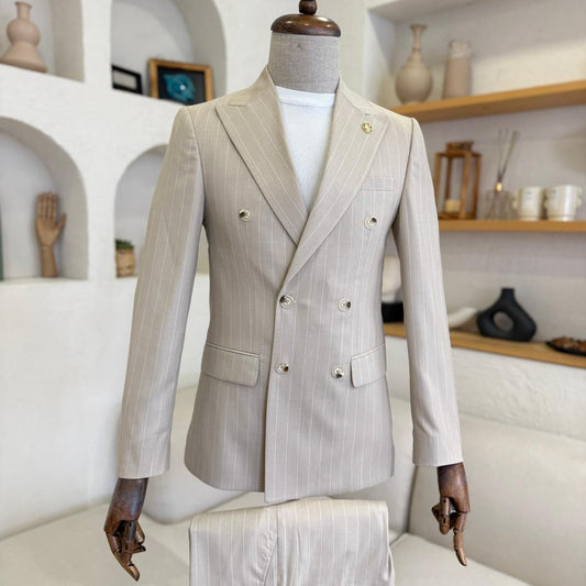 Costume Croisé Beige Madeleine