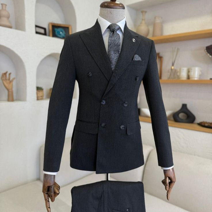Costume Croisé Anthracite Luxembourg