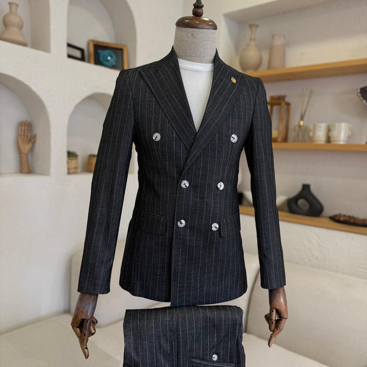 Costume Croisé Noir Concorde