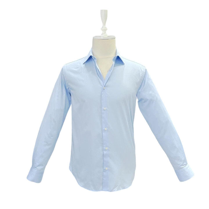 Chemise Bleue 100 % Coton Satiné
