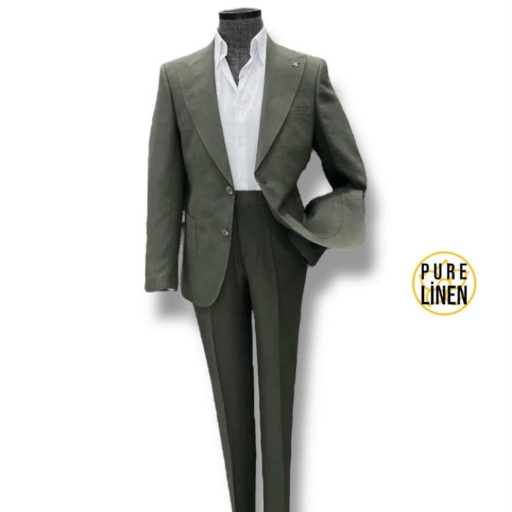 Costume Khaki 100% Lin