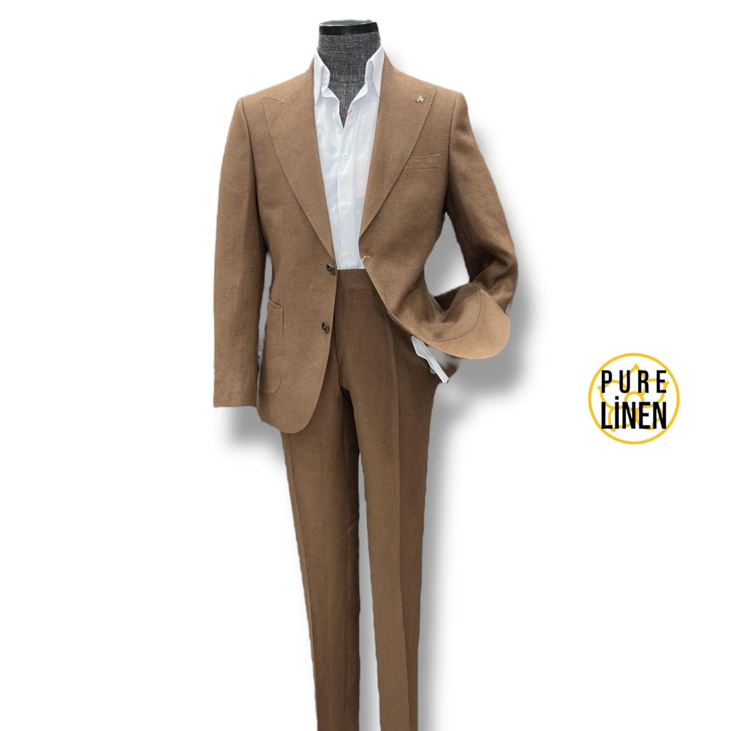 Costume Marron 100% Lin