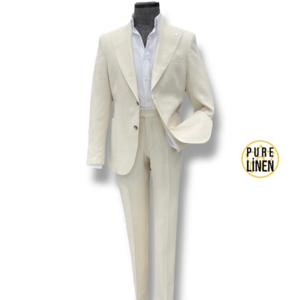 Costume Beige 100% Lin