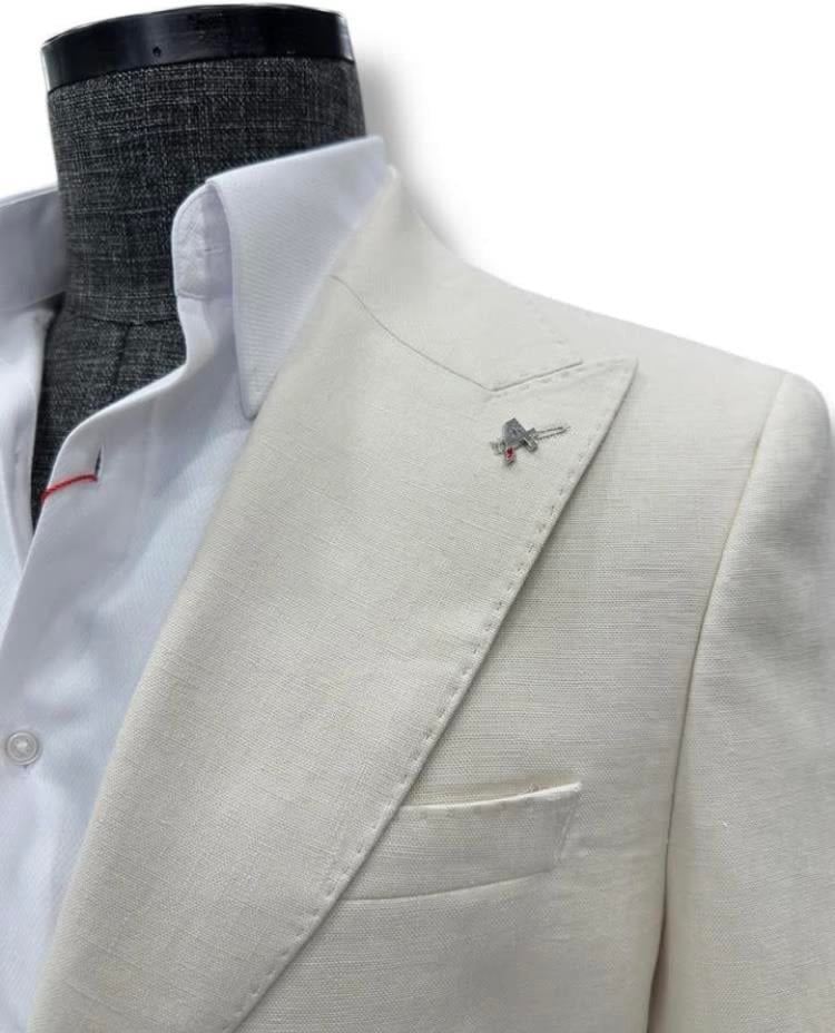 Costume Beige 100% Lin