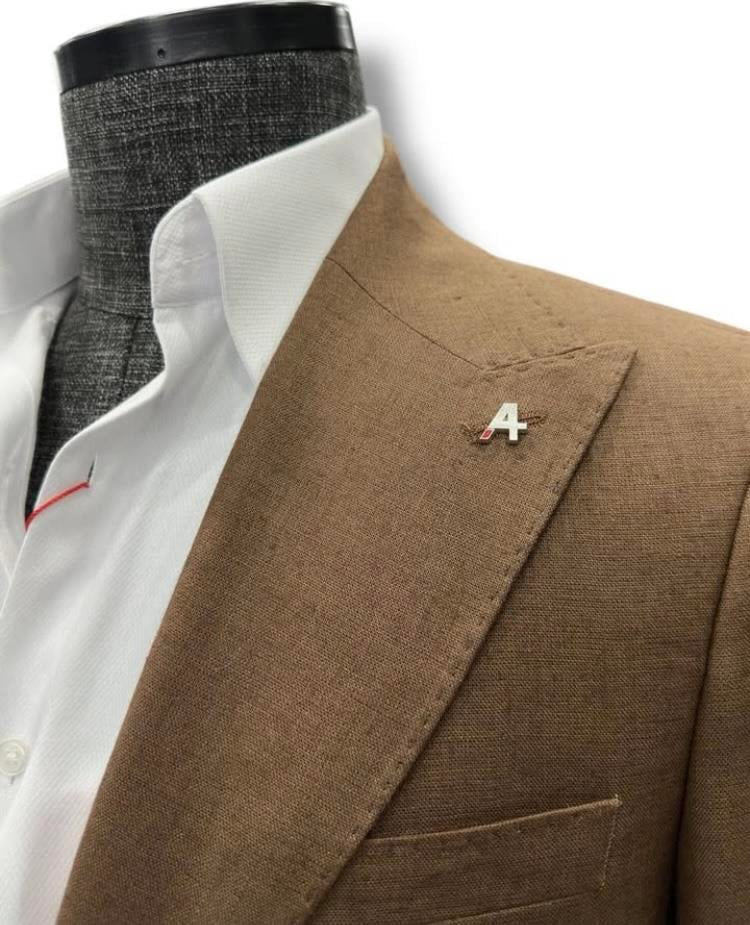 Costume Marron 100% Lin